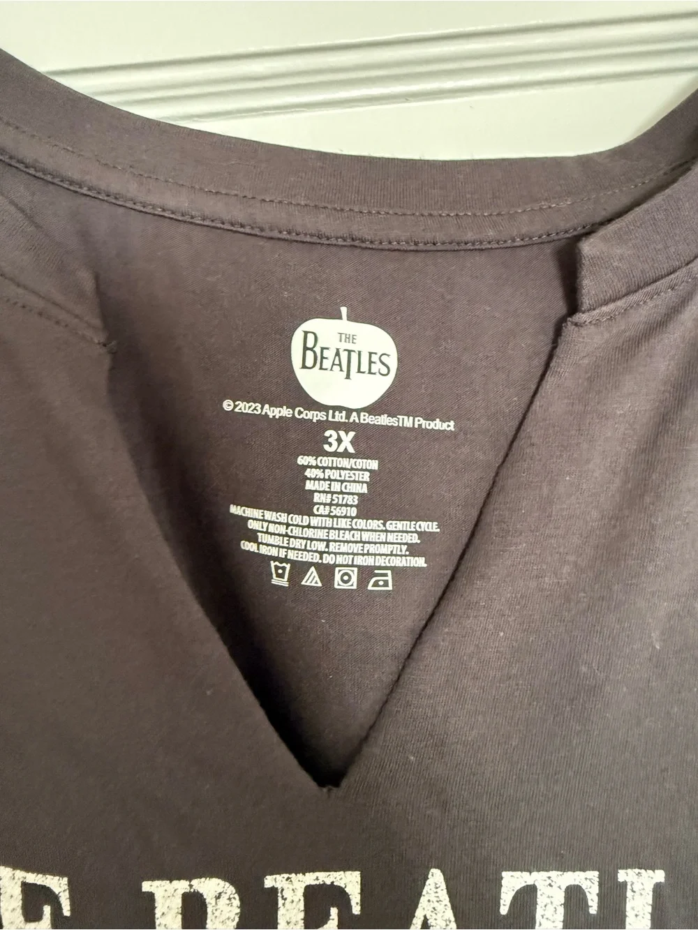 The Beatles Grey V‑Neck Band Tee - Picture 2 of 2
